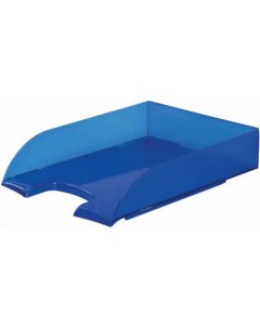 Лоток горизонтальный для бумаг Office style 320х245х65 мм тонированный синий 4 шт Brauberg