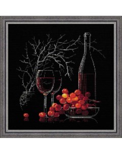 Набор для вышивания арт 1239 Натюрморт с красным вином 30х30 см Риолис