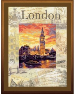 Набор для вышивания арт 0019 РТ Города мира Лондон 30х40 см Риолис
