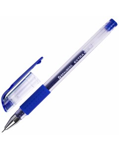 Ручка гелевая с грипом EXTRA GT NEEDLE синяя линия 0 35 мм 24 шт Brauberg