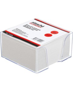 Блок кубик для записей Эконом 90x90x50мм белый прозрачный бокс 36шт Attache