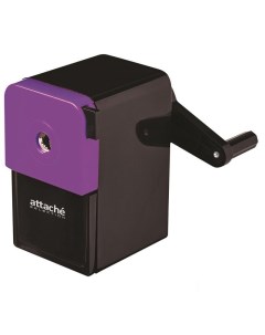 Точилка для карандашей механическая Selection 1 отверстие черный фиолетовый 6шт Attache
