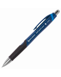 Ручка шариковая с грипом Urban синяя хромирированные детали узел 0 7 мм 24 шт Brauberg
