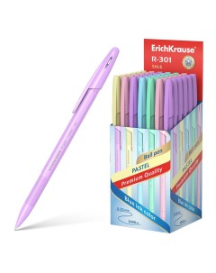 Ручка шариковая R 301 Pastel Stick пишущий узел 0 7 мм цвет чернил синий Erich krause