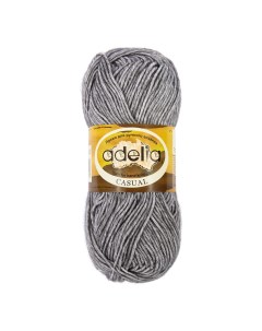 Пряжа для вязания Casual 12 серый хлопок 130 м 50 г Adelia