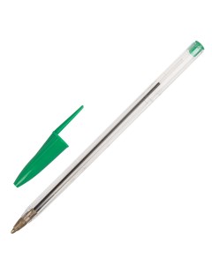 Ручка шариковая Basic Budget BP 02 письмо 500 м зеленая длина корпуса 135 см 100 шт Staff