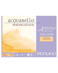 Альбом склейка Artistico Фин для акварели 23 х 30 5 см 20 л 300 г экстра белый Fabriano