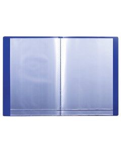 Папка файловая 30 вкладышей Стандарт А4 пластик 600мкм синяя 25шт Brauberg