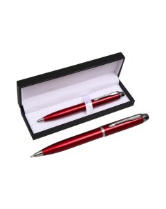 Шариковая ручка подарочная в кожзам футляре Атлантик бордо с серебром Calligrata