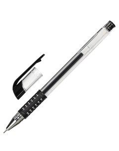 Ручка гелевая с грипом Basic Needle черная линия письма 0 35 мм 36 шт Staff