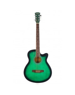 Акустическая гитара с анкером глянцевая Зеленая Липа 4 4 40дюйм E4010 GR Elitaro