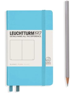Блокнот Leuchtturm A6 нелинованный 93 листа холодный синий твердая обложка Leuchtturm1917