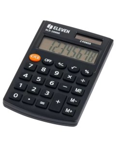 Калькулятор карманный 8 разрядов 62 98 10мм двойное питание черный Eleven
