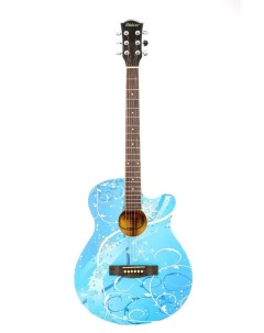 Акустическая гитара с анкером глянцевая Липа 4 4 40 дюйм BC4040 BLUE FANSTASY Elitaro