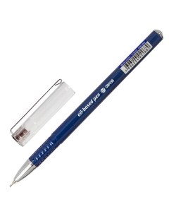 Ручка шариковая масляная Oxet СИНЯЯ корпус синий игольчаиый узел 0 7 Brauberg