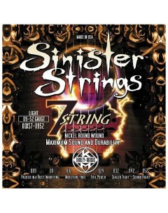Струны для 7 ми струнной электрогитары KQXS7 0952 Sinister 7 Strings Nickel Pl Kerly music
