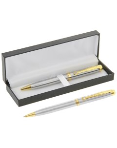 Подарочная шариковая ручка Файт серебро с золотом Calligrata