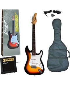 1 Sb Электрогитарный набор цветная упаковка гитара санберст Rocket