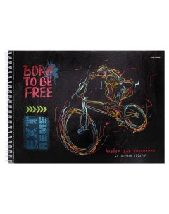 Альбом для рисования ProfPress велогонщик гребень А4 40л Проф-пресс