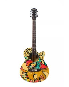 Акустическая гитара с анкером глянцевая Липа 4 4 40 дюйм BC4040 Lone Elitaro