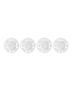 Магнитная кнопка застежка пришивная металлическая плоская 21 мм цв Белый 4 ш Forceberg