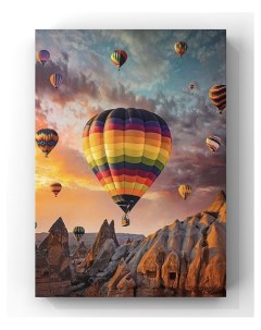 Картина по номерам на холсте Воздушные шары в Каппадокии 40х50 см New world