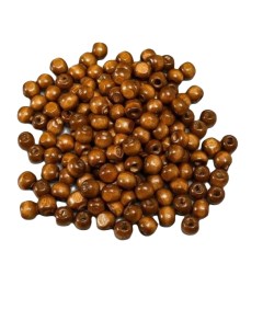 Бусины деревянные круглые 10 мм 50 гр коричневый Астра
