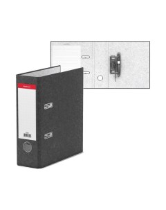 Папка регистратор А5 70 мм BASIC собранная мраморная серая этикетка на корешке карт Erich krause