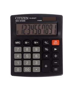 Калькулятор настольный 10 разрядный SDC 810NR 102 х 124 х 25 мм чёрный Citizen