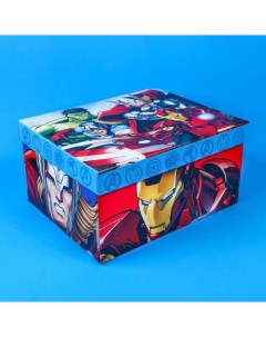 Коробка подарочная складная с крышкой 31х25 5х16 Мстители Marvel
