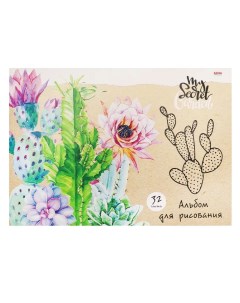 Альбом для рисования ProfPress цветение кактусов отрывной блок А4 32л Проф-пресс
