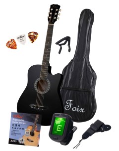 FFG 2038CAP BK Акустическая гитара Аксессуары черная Foix