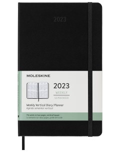 Еженедельник CLASSIC WKLY VERTICAL Large 130х210мм 144стр черный Moleskine