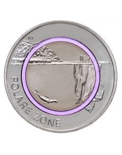Памятная монета 5 евро Полярная зона Климатические зоны Германия 2021 г в из мешка Nobrand