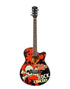 Акустическая гитара с анкером глянцевая Липа 4 4 40 дюйм BC4040 ROCK Elitaro