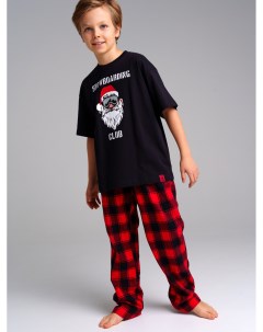 Комплект для мальчиков брюки текстильные фуфайка трикотажная футболка Playtoday tween
