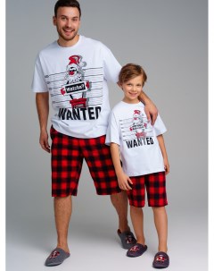 Комплект для мужчин фуфайка футболка трикотажная шорты текстильные Playtoday adults