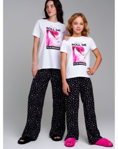 Комплект для женщин фуфайка трикотажная футболка брюки текстильные Playtoday adults