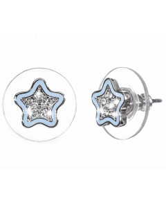 Серьги Мечта Звезда кристаллы SWAROVSKI аквамарин детские Oliver weber collection