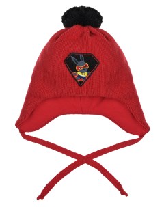 Красная шапка с нашивкой заяц детская Chobi