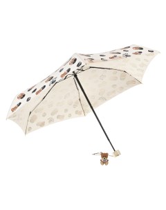 Зонт кремового цвета с принтом в горох 17 см детский Moschino