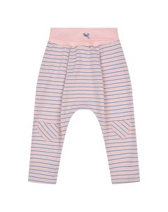 Персиковые спортивные брюки с принтом в полоску детские Sanetta fiftyseven