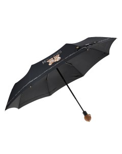Черный складной зонт 30 см детский Moschino