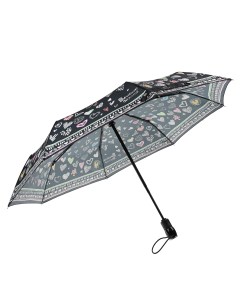 Черный зонт с принтом сердечки 30 см детский Moschino