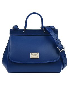 Синяя кожаная сумка 12х17х8 см детская Dolce&gabbana