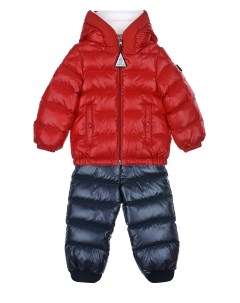Комплект красная куртка и синие брюки детский Moncler