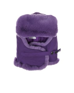 Фиолетовая шапка ушанка детская Ploomlé