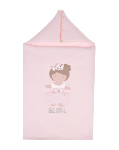 Розовый конверт с аппликацией принцесса 44х78 см детский La perla