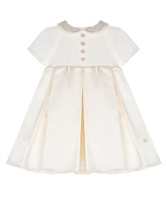 Платье кремового цвета с отложным воротником детское Dolce&gabbana