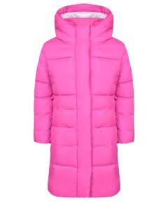 Розовое стеганое пальто пуховик детское Poivre blanc